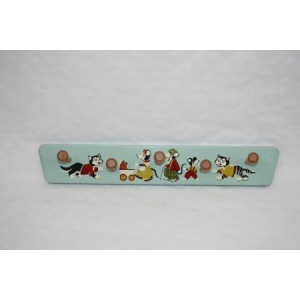 Lief kapstokje uit de jaren 60 met poezen en muizen nr 8